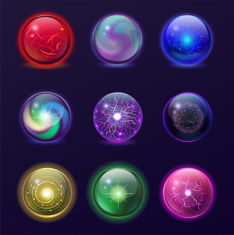 Magic Balls, Sphere Design, Orb Light, Ball Drawing, Globe Art, Bokeh Lights, Magic Powers, Color Magic, Digital Art Illustration