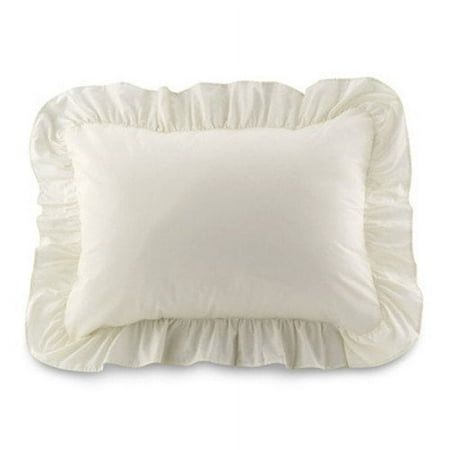 Add soft, romantic style to your guest room or master suite with the Ruffled Poplin Collection. Each 2-Pack pillow sham set features a pretty, ruffled flange in neutral color options to provide an easy way to add understated feminine charm to your home. Includes two pillow shams. Available in neutral ivory and white to easily complement your existing decor. Easy-care fabric is pre-shrunk, wrinkle resistant and machine washable. Size options include standard/queen and king to accommodate any size White Ruffle Bedding, Ivory Throw Pillows, Blush Pillows, Craft Work For Kids, Ruffle Pillow, Neutral Pillows, Satin Pillow, Ruffle Bedding, Poster Bed