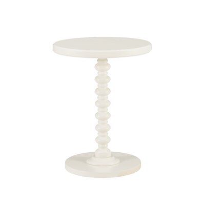 A stage that offers style all on its own, this end table is equally eye-catching beside your sofa or acting as a nightstand in the master suite. Founded atop a pedestal base with a turned neck and circular top, its frame is crafted from wood and finished with a solid tone. Add on a gleaming lamp to make your ensemble shine, or use it to put a vase of vibrant blooms on display. Color: Off White | Birch Lane™ Fiama Pedestal End Table Wood in White | 22 H x 17 W x 17 D in | Wayfair Nursery Side Table, Living Room Armchair, Bedside Stands, Pedestal End Table, White Side Tables, Arm Chairs Living Room, Wood End Tables, Living Room End Tables, Wood Drawers