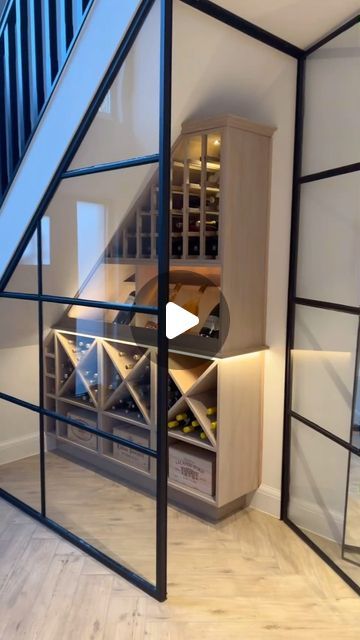 Before & After Transformations on Instagram: "Wine storage under the stairs by @selfbuildhome_26 🍷 ______________ #beforeandafter #home #architectures #design #decoration #architect #homedecor #architecturaldigest #traditionalhome #luxuryhome #luxuryhomes #homemade #exteriordesign #new #renovation #dreamhome #graphicdesign #beautifulhomes #homedecor #beforecraft #designbuild" Under Stairs Wine Storage, Stairs Wine Storage, Storage Under The Stairs, Under Stairs Wine, Under Stairs Wine Cellar, Understair Storage, Room Under Stairs, Bourbon Room, Small Basement Remodel