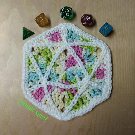 Excited to share the latest addition to my #etsy shop: Novelty Crochet, Crochet, Dice Accessories, D20, Eco Friendly, Cotton, Multi color, Gamer, Gift, D&D, Fiber Art, #bathandbeauty #d20 #novelty #crochetgift #cotton #diveaccessory http://etsy.me/2zusnBb Crochet Dice Tray, D20 Crochet Free Pattern, D20 Crochet, Nerd Crochet Patterns Free, Crochet D20, D&d Crochet, Dnd Crochet, Novelty Crochet, Crochet Dice