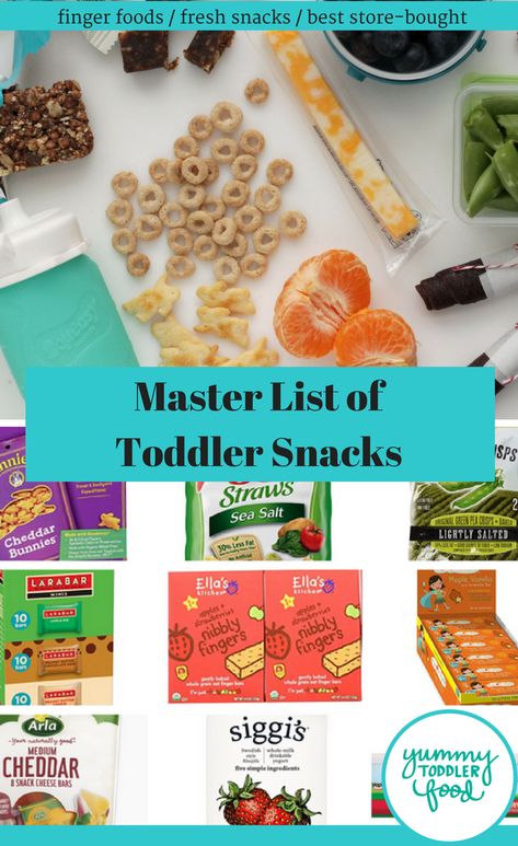 Master List of Toddler Snacks—whole foods, finger foods, best healthy store-bought snacks. Snacks Whole Foods, Healthy Snack Ideas For Kids, Healthy Store Bought Snacks, Snack Ideas For Kids, Store Bought Snack, Toddler Finger Foods, Healthy Snacks List, Fresh Snacks, Healthy School Snacks