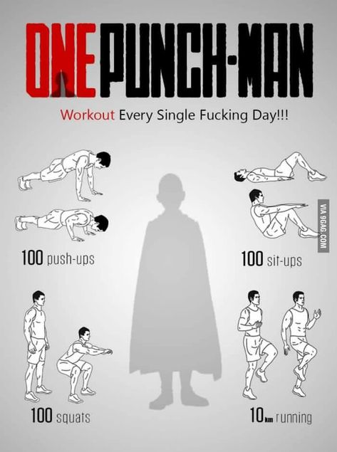 How to be #OnePunchMan #OPM.    Beware; your hair may fall out One Punch Man Training, One Punch Man Workout, Perut Six Pack, Anime One Punch Man, Supraviețuire Camping, Superhero Workout, Bolesti Chrbta, Fitness Hacks, Trening Sztuk Walki