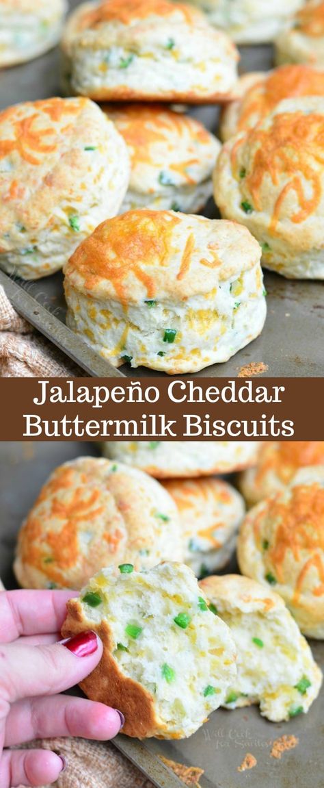 Cheddar Buttermilk Biscuits, Jalapeno Cheddar Biscuits, Will Cook For Smiles, Jalepeno Recipes, Jalapeno Recipes, Jalapeno Peppers, Cheddar Biscuits, Jalapeno Cheddar, Bacon Jam