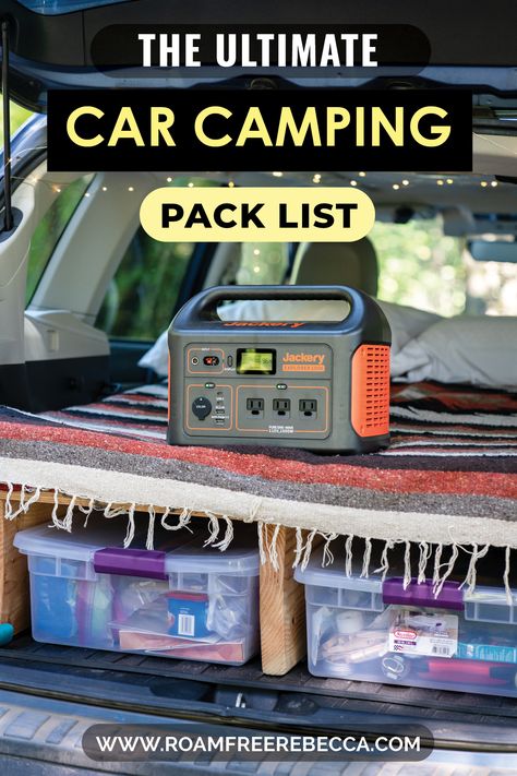 Ready to car camp this summer? Here is the ultimate car camping pack list so you are properly prepared and don’t forget a single thing! #carcamping #packinglist #carcamper #roadtrips 4runner Car Camping, 4runner Camper, Camping Pack List, Camping 4runner, 4runner Camping, Subaru Camping, Car Camping Checklist, Car Camping Organization, Car Camping Essentials