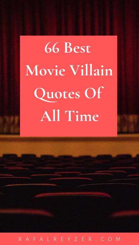 Do you want to read the best villain quotes of all time? Heroes are boring sometimes and many people relate more to villains who make up for a much more interesting character. I've gathered some of their best quotes (from movies) and put them in one neat list for you to check. #Villain #quotes #movies Best Quotes From Movies, Disney Villains Quotes, Villain Quotes, Quotes From Movies, Testing Quote, Greatest Quotes, Villain Quote, Greatest Villains, Best Villains