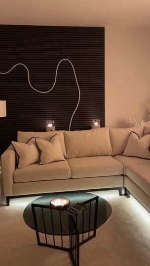 1.6M views · 70K reactions | The ultimate living room hack✨ Transform your living room using LED lighting under your sofa to create a magical, ambient glow in your home💡 Get the look with our Harmony Sofa range☁️ | Rowen | asamavgz · Original audio Dark Living Room Lighting Ideas, Light Behind Couch, Living Room Ambient Lighting, Harmony Sofa, Living Room Hacks, Light Sofa, Behind Couch, Dark Living Rooms, Room Hacks