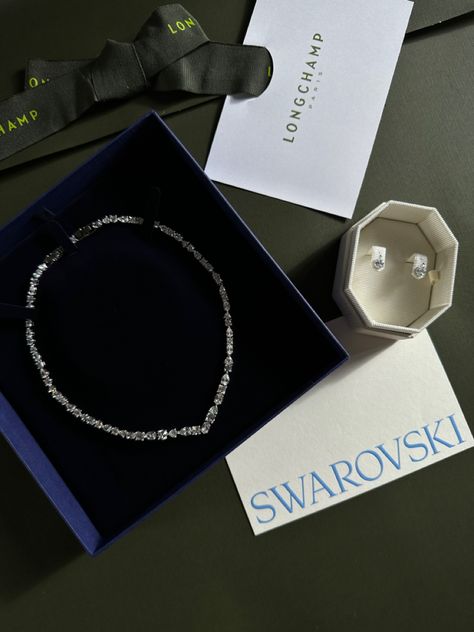 Swarovski Jewelry Aesthetic, Swarovski Aesthetic, To Me From Me, Expensive Jewelry Luxury, Luxe Jewelry, Swarovski Necklace, Jewelry Lookbook, Classy Jewelry, Expensive Jewelry