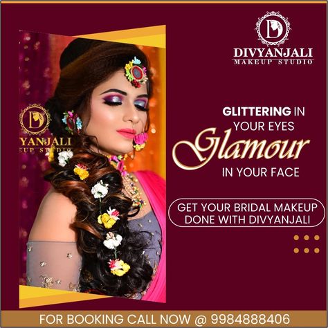 Glittering in your eyes glamour in your face Get your bridal makeup done with divyanjali GRAB THE OFFER ! HURRY ! Get 30% off on all chemical services Call us on - 9984888406 . #Limiteddates_limitedslots #MaximumEnquries #Makeup #Bridalmakeup #Beauty #Skin #prebridalmakeup #Cleanup #Skincare #Partymakeup #Birthdayparty_Makeup #Bridal_makeover #hairstyling #Cleaning #Haircare #DulhaniyaDivyanjaliki #Stayhome #bridalmakeup #bridalindia #BookingsOpenCom Pre Bridal Makeup, Makeup Poster, Salon Offers, Pre Bridal, Muslim Bridal, Hair Style Vedio, Makeup Ads, Celebrity Makeup Looks, Beauty Makeover