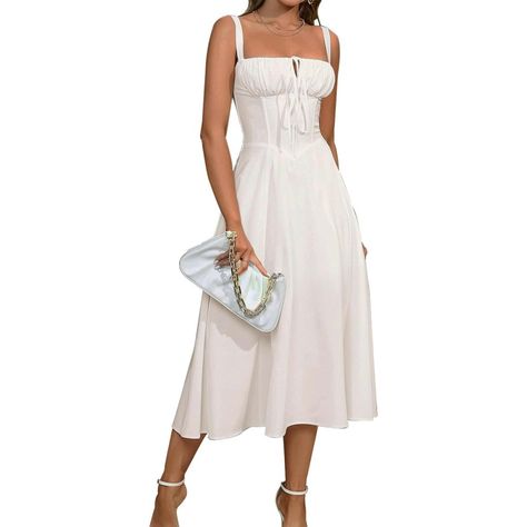 Milkmaid Dresses Are TikTok-Viral — 12 Styles to Get the Look Midi Corset Dress, Vintage Corset Dress, Inexpensive Dresses, Leisure Dress, Casual Sundress, Floral Slip Dress, Boho Vibes, Cross Border, Dress Boho