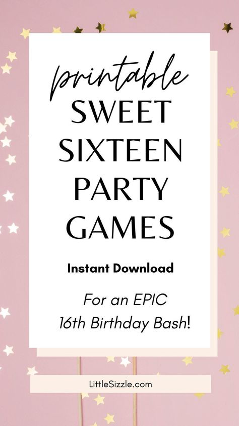 Sweet 16 Party At Home Ideas, Rose Gold Sweet Sixteen Party Ideas, Sweet 16 Birthday Game Ideas, What To Do At Sweet 16 Party, Sweet 16 Printables Free, Christian Sweet 16 Party Ideas, Elegant 16th Birthday Party Ideas, Sweet 16 Party At Home, Games For Sweet 16 Party