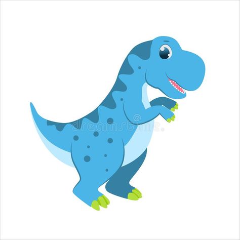 Cute cartoon vector blue dinosaur for kids. Cute childish blue dinosaur. Vector illustration. Isolated on white background royalty free illustration Dino Biru, Topper Dino, Dinosaur Vector, Duck Drawing, Duck Cartoon, Panda Wallpaper, Blue Dinosaur, Dinosaur Pictures, Sugar Paper