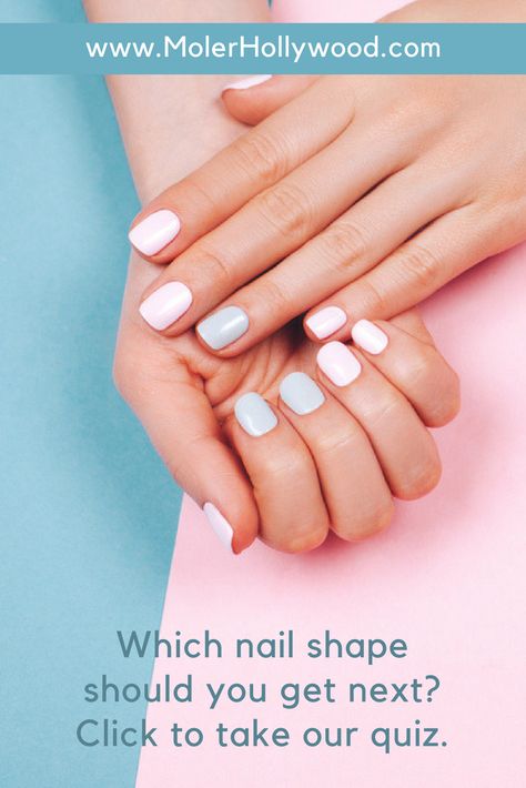 "I want all the things!" - You, when you see nail art on Pinterest. We feel you. Starting with the nail shape is the first step to showing off any nail design. Take our quiz at http://bit.ly/Mf_NailShapeQuiz today!  #nailart #nails #nailtrends #nailadddicts #nailsarelife #nailsshape Popular Nail Shapes, Beauty Academy, Nail Care Tips, Popular Nails, Nail Shape, Nail Shapes, Nail Trends, First Step, Nail Design