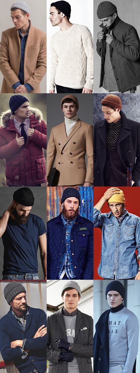 Men's Fitted Beanie Outfit Inspiration lookbook