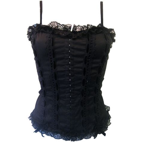 Hell Bunny Roxanne Corset Black | Gothic Clothing | Emo clothing | Alternative clothing | Punk clothing - Chaotic Clothing ($32) found on Polyvore Goth Tops, Emo Clothing, Corset Black, Punk Shirt, Corset Shirt, Gothic Tops, Goth Shirt, Gothic Shirts, Goth Corset