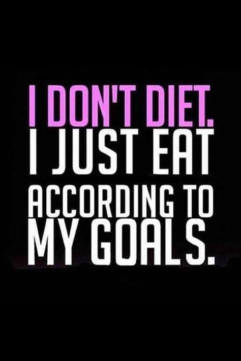 "I don't diet. I just eat according to my goals." Gym Outfits, Gym Humour, Diet Motivation, Motivație Fitness, Fina Ord, Beachbody Coach, Motiverende Quotes, Diet Vegetarian, Nutrition Education