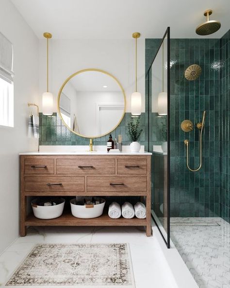 Ensuite Bathroom Designs, Drømme Bad, Bathroom Styles, House Vibes, Bathroom Redesign, Bathroom Design Inspiration, Small Bathroom Ideas, Bathroom Inspiration Decor, Chic Bathrooms