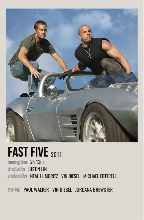 minimal polaroid movie poster for fast 5 To Fast To Furious, Fast & Furious 5, The Fast And Furious, Polaroid Movie Poster, Fast And Furious Cast, Destroy Everything, Indie Movie Posters, Fast And Furious Actors, Fast Five
