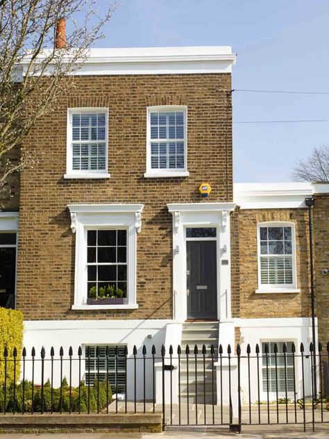 Georgian London Townhouse, Georgian Terrace House, London Georgian Townhouse, Victorian Townhouse London, London Townhouse Exterior, Georgian House Interior, Georgian Renovation, Georgian House London, Georgian House Uk