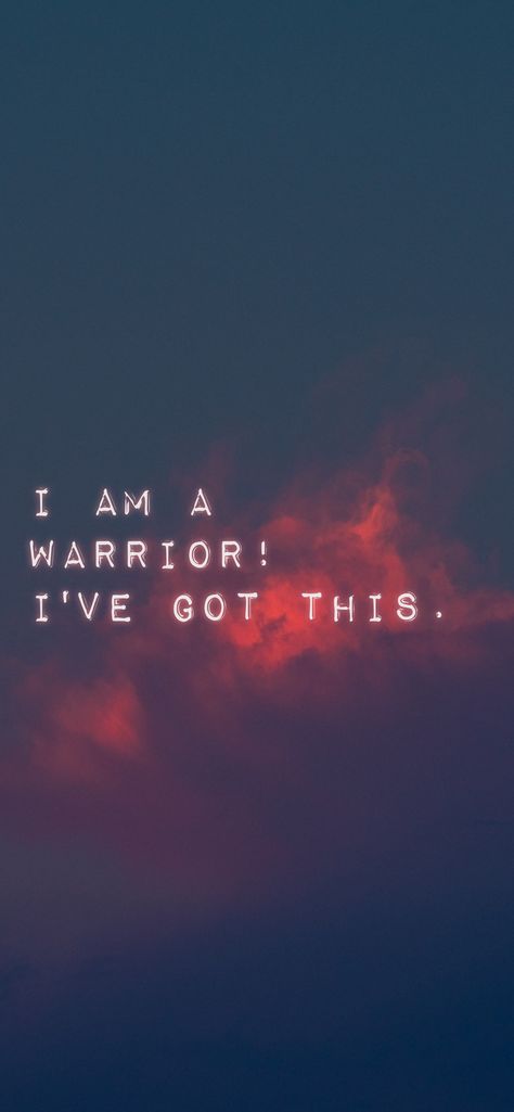 I am a warrior! I've got this. From the I am app: https://iamaffirmations.app/download Quotes, Phone Backgrounds, I Am A Warrior, Ive Got This, App Download, Life Cycle, Life Cycles, I Got This, Quick Saves