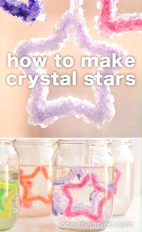 Vetenskapliga Experiment, Making Crystals, Kraftangan Prasekolah, Kerajinan Diy, How To Make Crystals, Cone Crafts, Diy Crafts For Girls, Kid Experiments, Science Experiments Kids