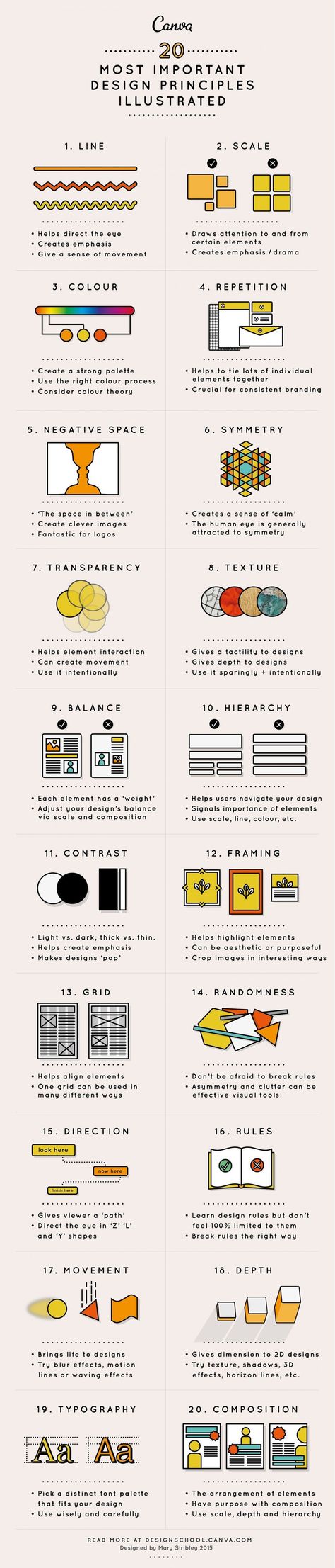 The 20 Most Important Design Principles Illustrated [Infographic] | Social Media Today Design De Configuration, Graphisches Design, Elements And Principles, Design Theory, Design Rules, Principles Of Design, Design Grafico, Graphic Design Tips, Brand Board