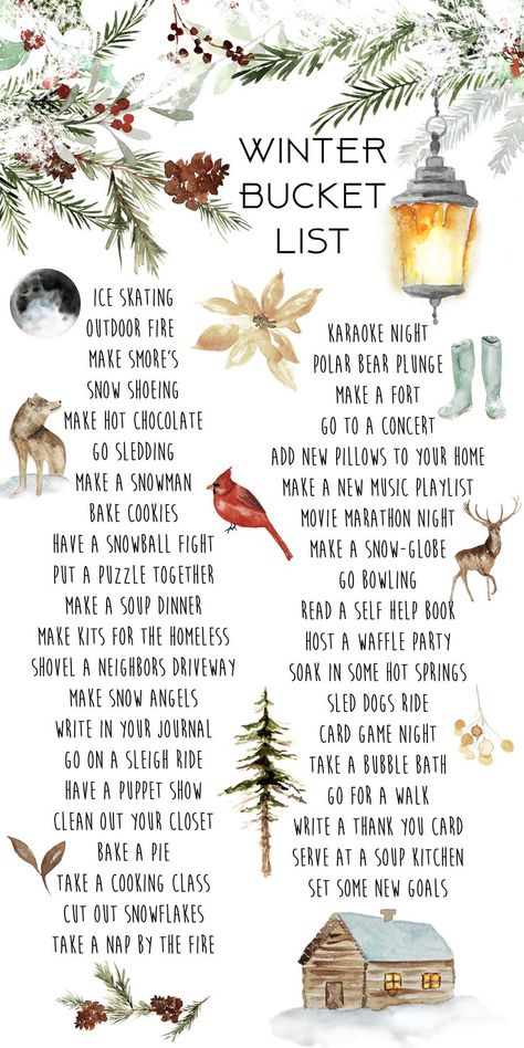 Yule Bucket List, Things To Do Christmas Time, Winter Activities To Do With Friends, Winter Activities For Families, Cute Winter Activities, Creative Co Op Christmas, Anti Consumerism Christmas, Fun Things To Do Each Month, Christmas Season Activities