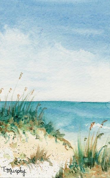 Art Plage, Beginning Watercolor, Summer Watercolor, Paper Image, Watercolour Inspiration, Beach Watercolor, Seni Cat Air, Watercolor Painting Techniques, 수채화 그림