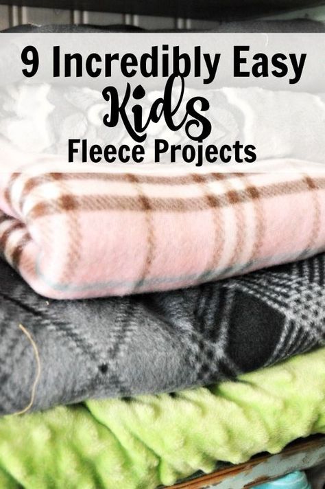 Fleece Projects, Sewing Fleece, Trendy Sewing, Kids Fleece, Beginner Sewing Projects Easy, Sewing Projects For Kids, Leftover Fabric, No Sew, Sewing Skills