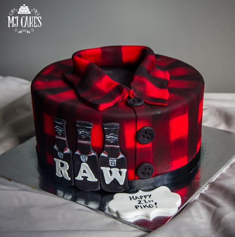 Plaid Shirt Cake on Cake Central Flannel Cake Ideas, Shirt Cake For Men, Cake Red And Black, Flannel Cake, 30th Birthday Cakes For Men, Plaid Cake, Man Cakes, Cake For Men, Red Birthday Cakes