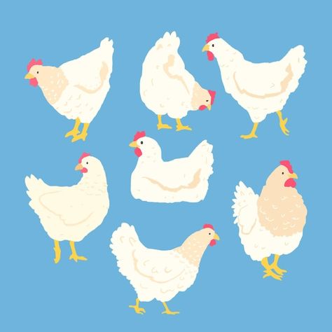 PSD a cartoon drawing of a chicken with ... | Premium Psd #Freepik #psd Chicken Digital Art, Chicken Cartoon Drawing, Cartoon Chicken Drawing, Chicken Painting Easy, Drawing Of A Chicken, Cute Chicken Drawing, Chicken Drawings, Farm Illustration, Chicken Graphic