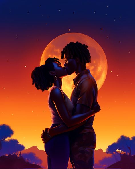 African Languages, Art Love Couple, Afrofuturism Art, African Love, Ebony Love, Black Couple Art, Urban Beauty, African Continent, Black Love Couples