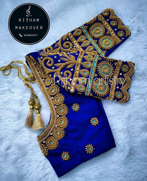 wedding blouse designs trending aari work blouse design 100 lastes aari work blouse Blouse Designs Trending, Aari Work Blouse Design, Magam Work Designs, Blue Blouse Designs, Latest Bridal Blouse Designs, Mirror Work Blouse Design, Latest Blouse Designs Pattern, Hand Work Design, Best Blouse Designs