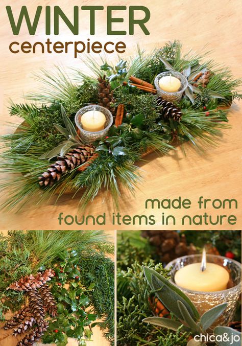 Natal, Holiday Party Table Decor Centerpiece Ideas, Cozy Christmas Centerpiece, Live Greenery Centerpieces Christmas, Christmas Cocktail Table Centerpiece, Fresh Greenery Centerpiece Christmas, Pine Centerpiece Christmas, Holiday Greens Arrangements, Boho Christmas Centerpieces For Table