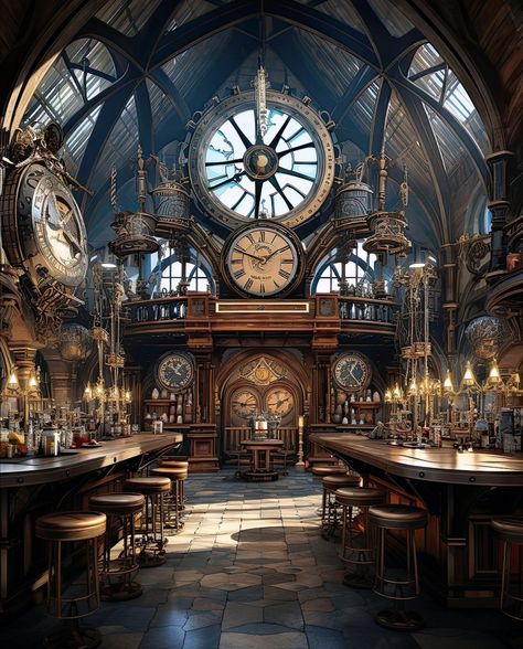 Steampunk Aethstetic, Art Nouveau Steampunk, Steampunk Town Concept Art, Steampunk Story Ideas, Steampunk Astethic, Steampunk Exterior, Steampunk Tavern, Steampunk Aesthetic Dark, Steampunk Train Station