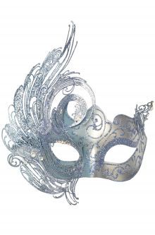 Masquerade Mask Blue, Blue Masquerade Mask, Masquerade Mask Diy, Feminine Female, Silver Masquerade Mask, Handmade Halloween Costumes, Masquerade Ball Mask, Silver Mask, Butterfly Mask