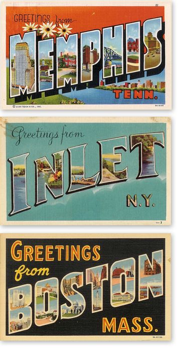 Greeting From Postcard, Greetings From Postcard Design, Retro Postcard Design, Attention Background, Greetings From Postcard, Postcard Design Inspiration, Card Postal, Greetings From, Postcards Inspiration