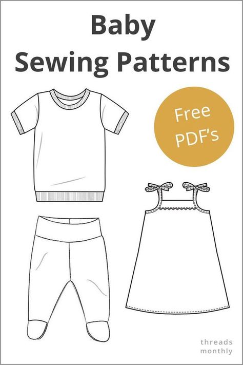 Patterns For Baby Clothes, Sewing Patterns For Babies, Baby Romper Pattern Free, Sewing Patterns For Baby, To Sew Clothes, Baby Romper Sewing Pattern, Baby Sewing Patterns Free, Couture Bb, Free Printable Sewing Patterns