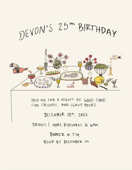 Party Tips And Tricks, Quirky Invitations, Birthday Dinner Party, Party Tips, 24th Birthday, Family Planning, 25th Birthday, Christmas Party Invitations, Birthday Dinners