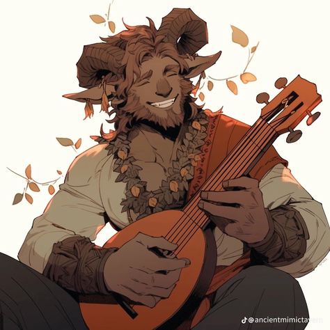 Satyr Bard, Dnd Bard, Dnd Druid, Dungeons And Dragons Classes, Dnd Art, Dungeons And Dragons Characters, Arte Fantasy, Character Design Male, Character Design References