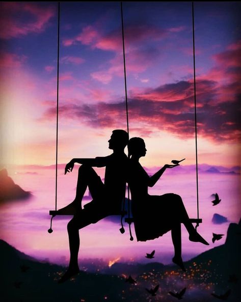 Like ♥️ Follow me 👍 Instagram I'd -- Shivani Agarwal90 Instagram, Looking At The Sunset, Silhouette Couple, Do You Feel, Two People, Our Life, Feel Like, Birds