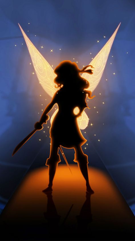 Pirate Fairy Pirate Fairy Party, The Pirate Fairy, Disney Princess Silhouette, Hades Disney, Pirate Fairy, Tinkerbell And Friends, Fairy Silhouette, Fairy Wallpaper, Princess Silhouette