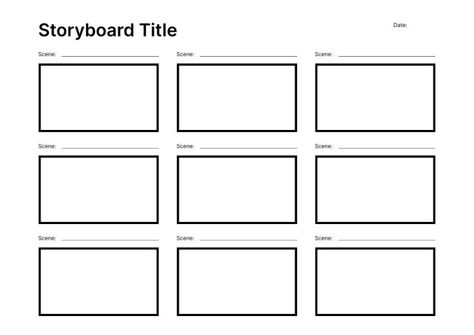 Simple 9 Frames Blank Storyboard Storyboard Layout, Storyboard Film, Storyboard Examples, Storyboard Drawing, Storyboard Template, Storyboard Ideas, Tv Set Design, Storyboard Illustration, Easy Frame