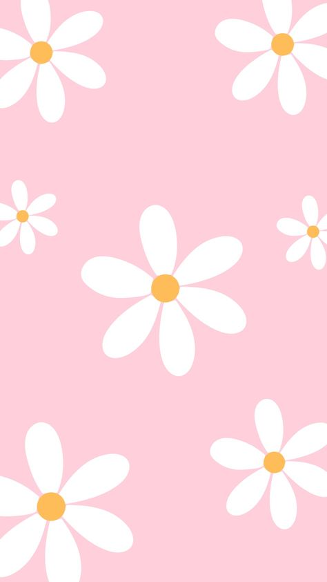 Spring Iphone Wallpaper Aesthetic Pink, Daisy Pink Wallpaper, Pink March Wallpaper, Cute Pink Wallpapers For Iphone, Pink Daisies Wallpaper, Iphone Wallpaper Preppy Pink, I Pad Wallpaper Backgrounds Aesthetic Pink, Pastel Pink And White Wallpaper, Ipad Background Pink