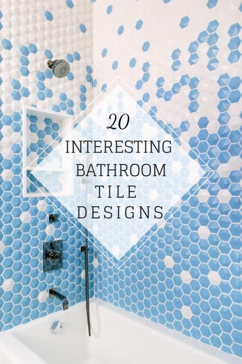 From fair and simple to bold and intricate, these swoon-worthy tile designs will bring whole new life to your bathroom floors, showers and walls — or wherever you choose. Fun Bathroom Shower Tile, Bathroom Tiles Idea, Crazy Tile Bathroom, Bright Shower Tile Ideas, Fun Tile Bathroom, Artistic Tile Bathroom, Hgtv Bathrooms, Fun Bathroom Tile, Tile Around Bathtub