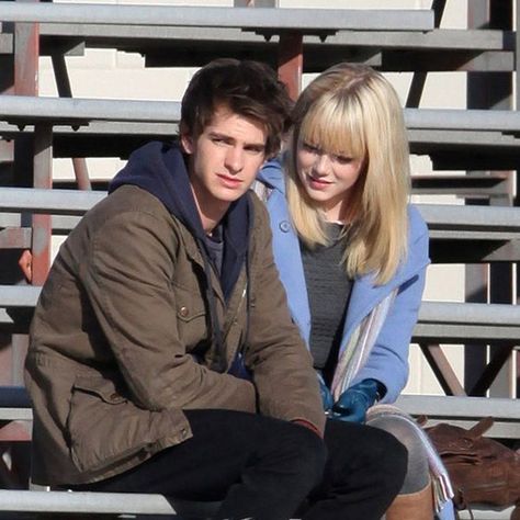 Gwen And Peter, Andrew Garfield And Emma Stone, Spiderman Gwen Stacy, Emma Stone Gwen Stacy, Iconic Duos, Spiderman And Spider Gwen, The Amazing Spiderman 2, Emma Stone Andrew Garfield, Andrew Garfield Spiderman