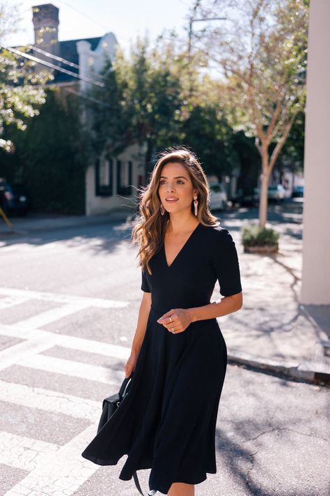 The Dress That Made Me Cry When I First Saw It | Gal Meets Glam Cute Dresses Maxi, Winter Work Dress Outfits, Sleeveless Black Dress Outfit, Cute Black Dresses Casual, How To Style Black Dress, Little Black Dress Winter, Womens Work Dress, Dress Ideas Casual, Casual Black Dress Outfit