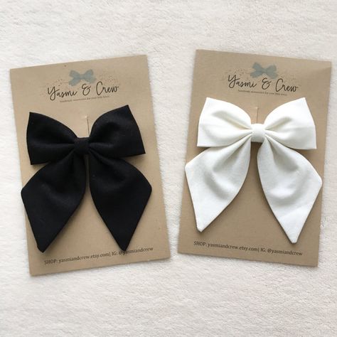 Hair Bow Accessories, Diy Sailor Bow, Cute Hair Accessories Aesthetic, Bow For Hair, Bows For Hair, Hair Accessories Diy Headband, Bow Business, Kawaii Hair Accessories, Hair Bows Diy Ribbon