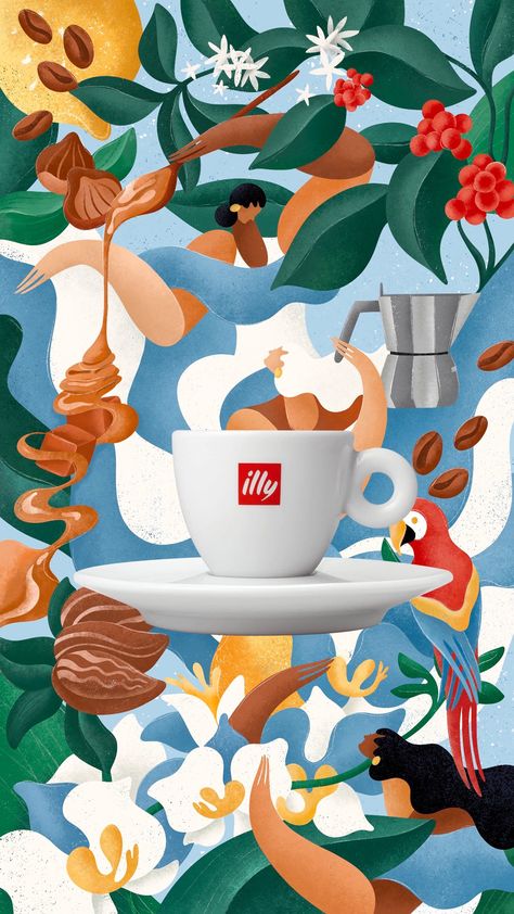 Ernesto Illy International Coffee Award on Behance Cafe Artwork, Maggie Stephenson, Coffee Poster Design, Illy Coffee, Coffee Advertising, Coffee Shop Branding, Coffee Shop Photography, International Coffee, Fan Poster