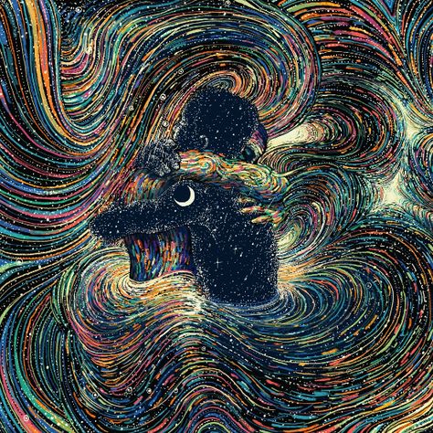 spellbinding series of animated gifs seemingly suck you into your screen James R Eads, Arte Gif, Psy Art, Shiva Shakti, Post Impressionism, Glitch Art, Trippy Art, Art Videos, Van Gogh